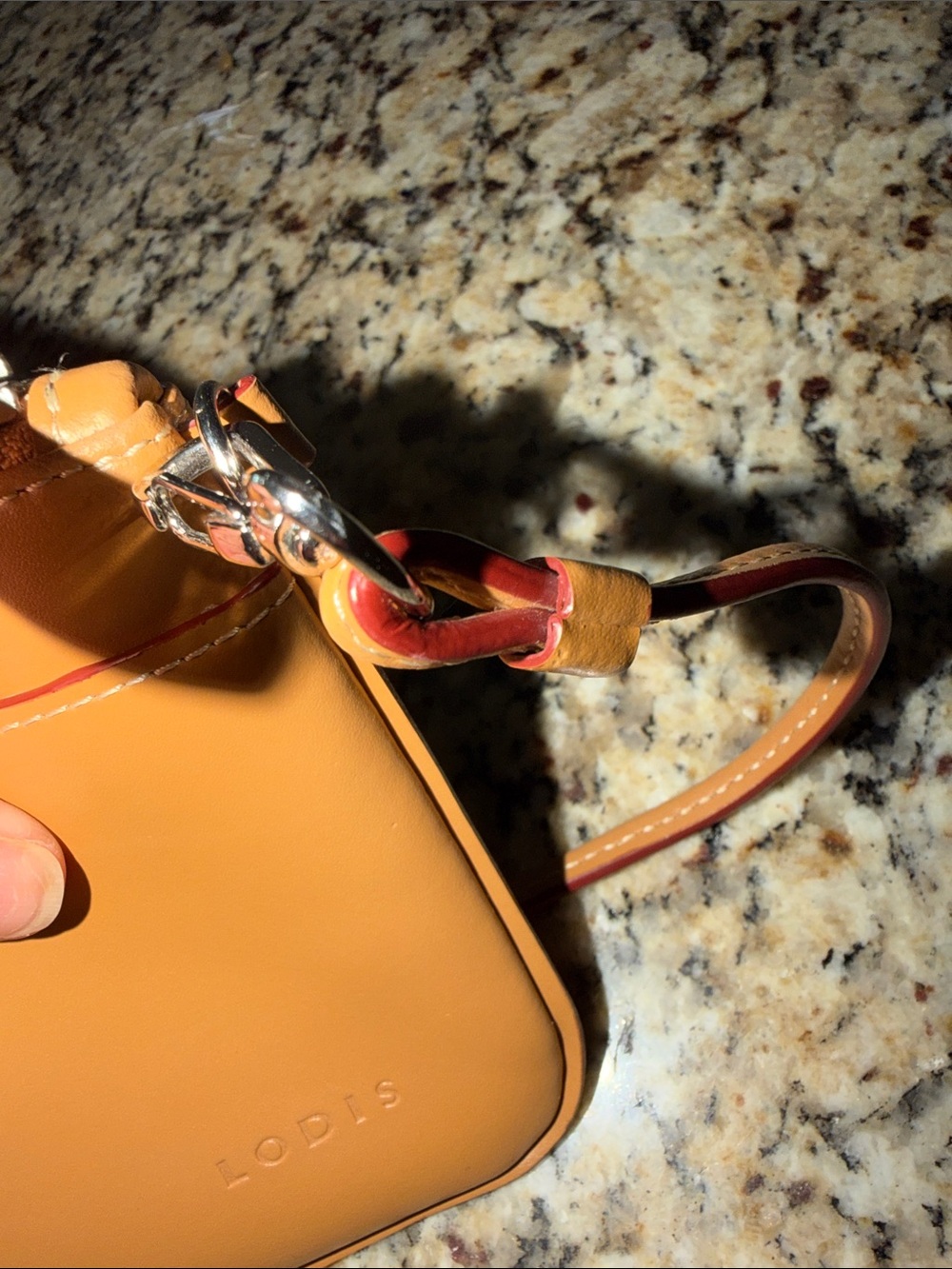 Lodis ~ Perfect Leather Saddle Wristlet in Tan - Picture 7 of 7
